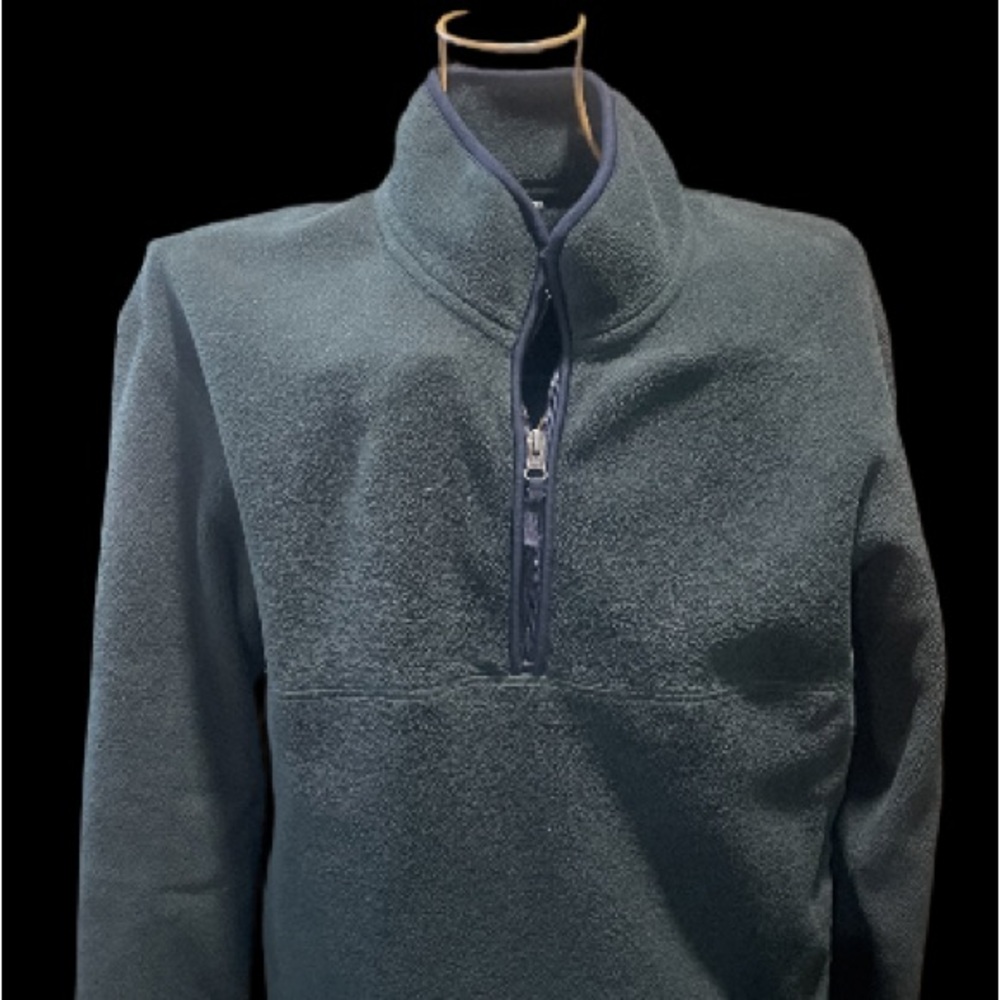 Uniqlo Hunter Green Fleece Half Zip Pullover